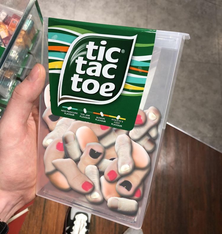Tic Tac Toe... Eewwww... - This was the variety pack.  Some of the most popular flavors, like Hyperhidrosis, Corns, and Burst Blister, came in their own packaging.