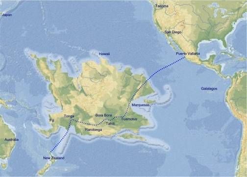 Vacationing in 165,003 B.C. - A map of Macronesia and the route George and Neal took on their visit, prior to breaking it into Micronesia...